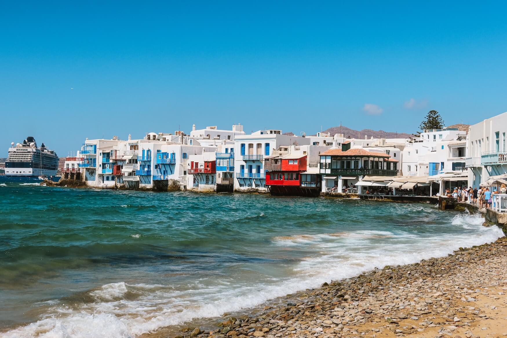 Little Venice huisjes Mykonos griekenland