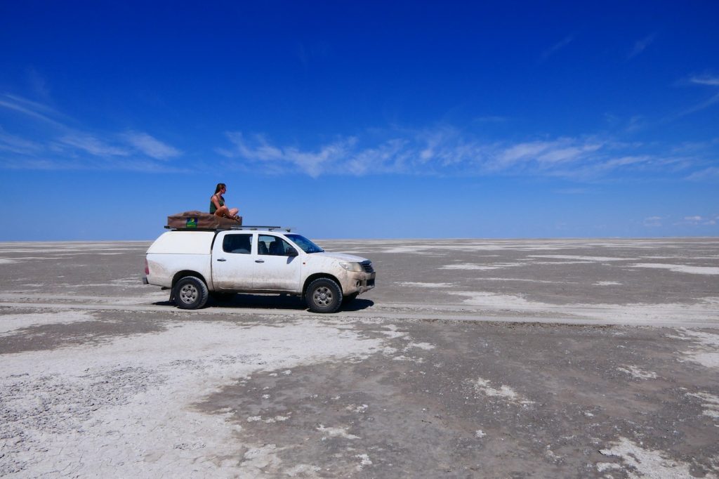 Makgadikgadi pans Botswana zoutpannen