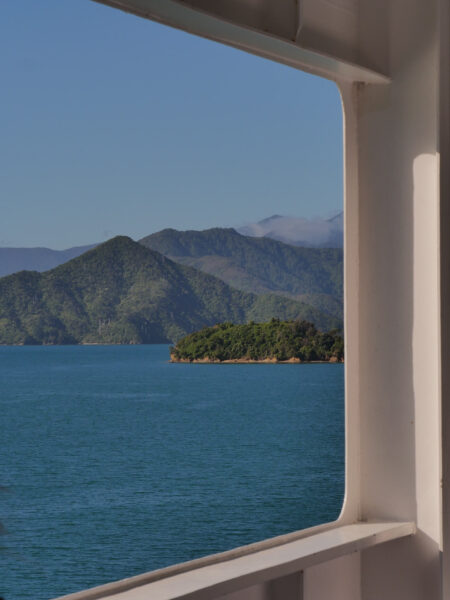 Marlborough Sounds uitzicht boot
