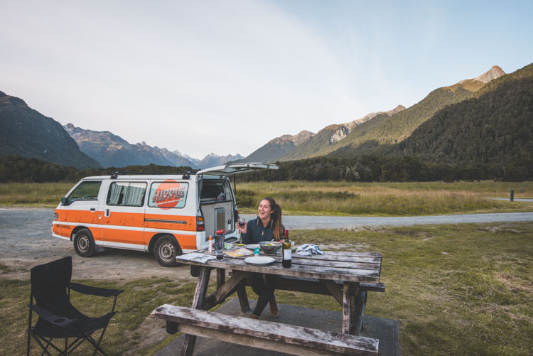Milford Sound Nieuw Zeeland camping