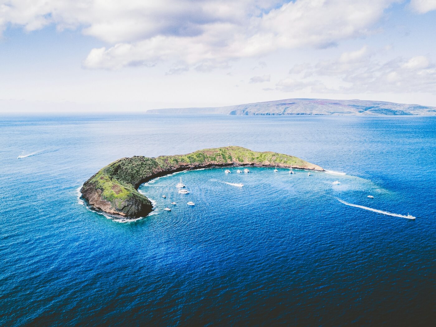 Molokini Crater Maui, Eilanden Hawaii,