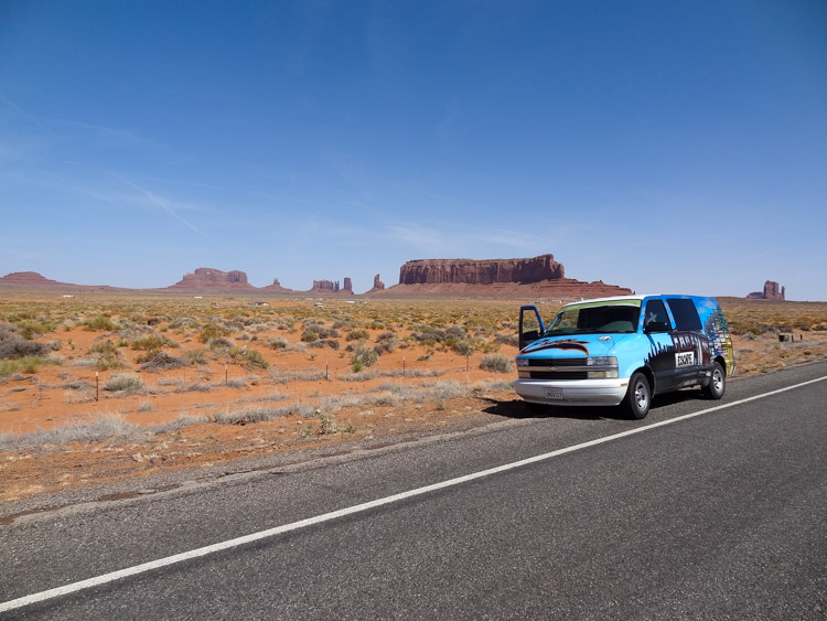Monument Valley bezoeken auto