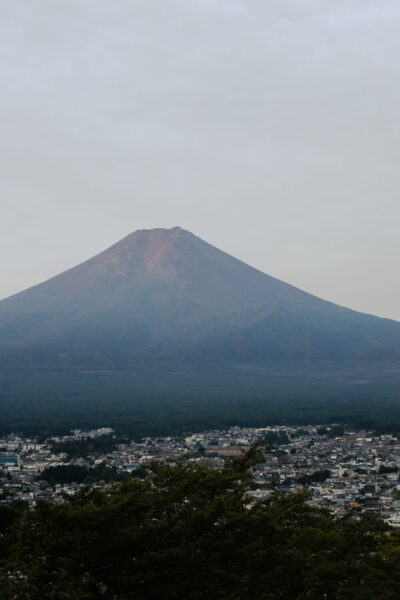 Mount Fuji in de schemering, camperreis Japan