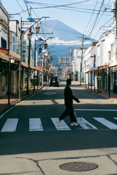 Mount Fuji vanaf zebrapad