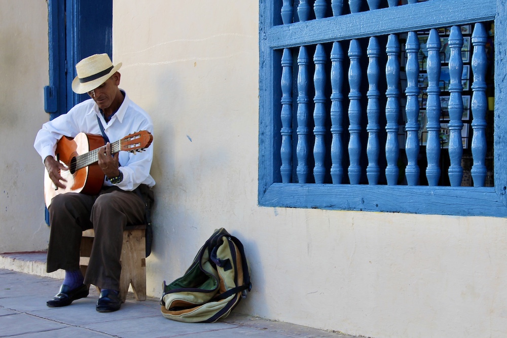 Muzikant in Tirnidad, Cuba