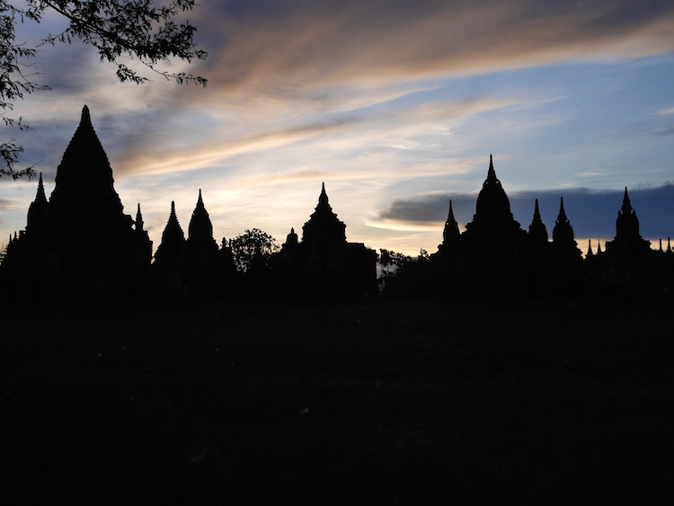 Myanmar zonsondergang