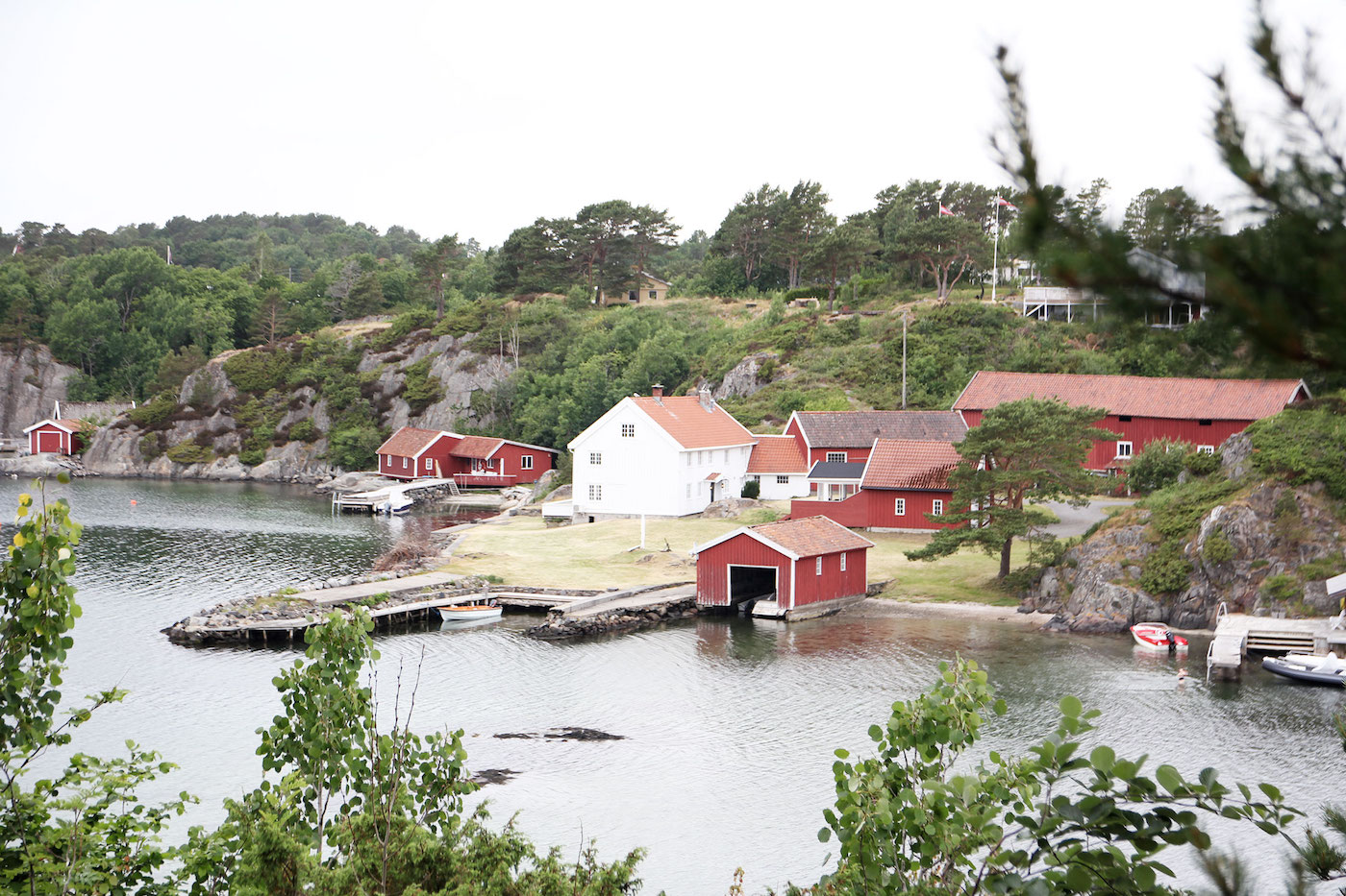 Natuurgebied vlak bij Grimstad noorwegen zuiden