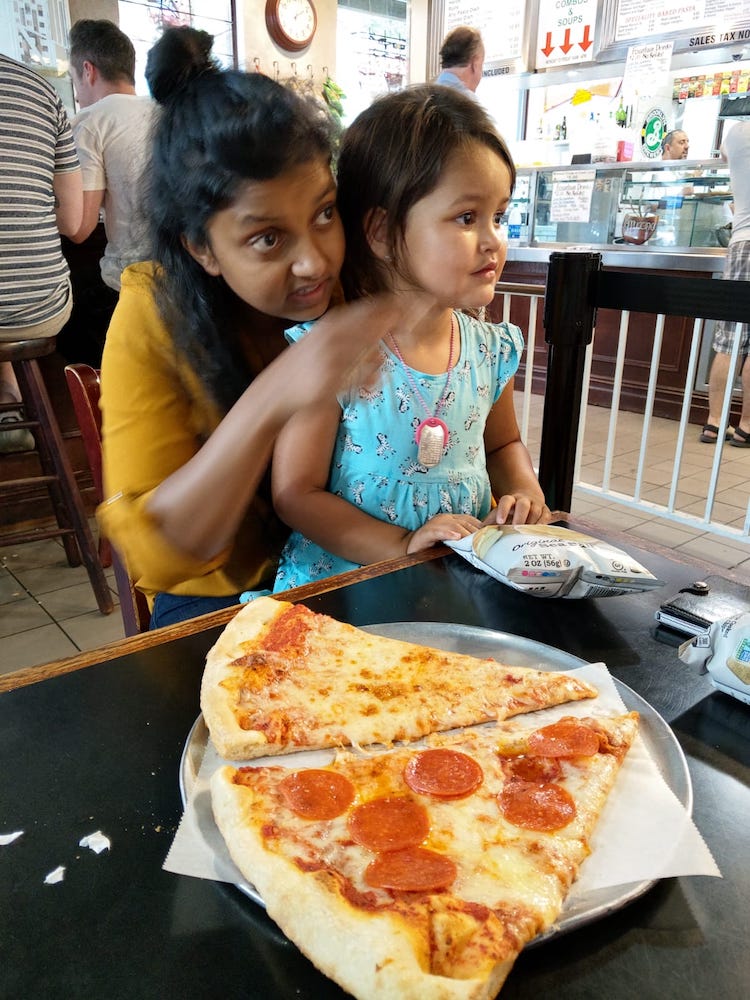 New York met kinderen uit eten Front Seat Pizza
