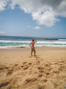 Oahu surfers kijken North Shore Hawaii