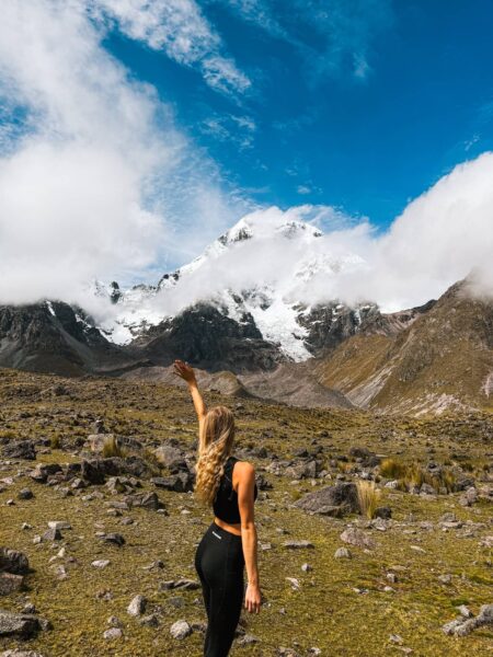 Op de foto met gletsjer, Ausangate Trek