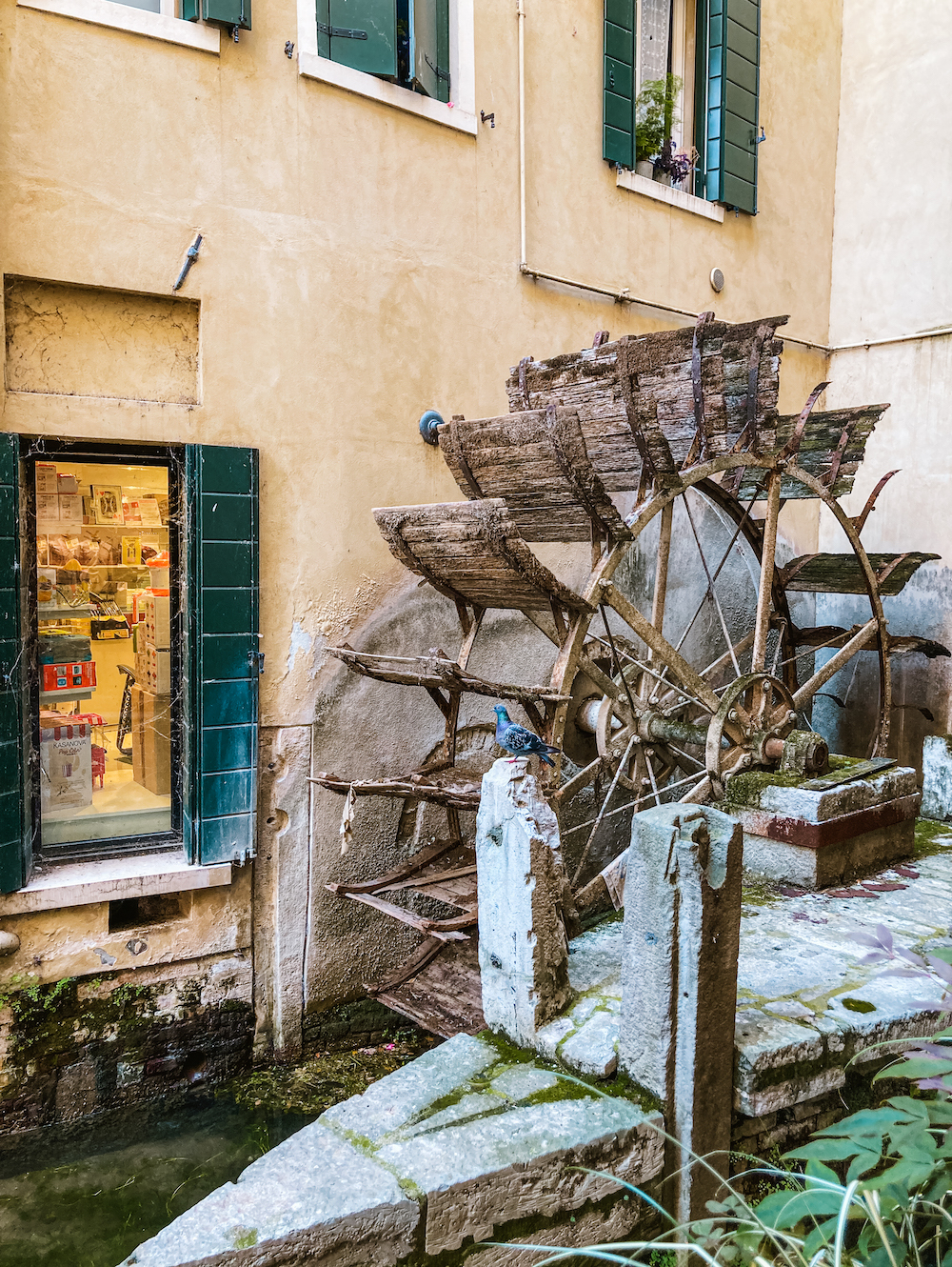 Oude watermolen in Treviso