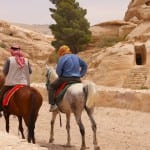 Paarden onderweg van Petra