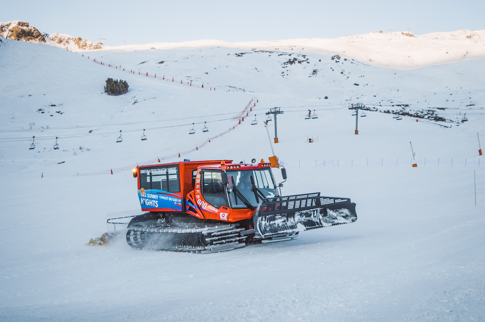 Pistenbully les menuires wintersporten