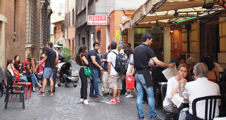 Pizza eten in Rome Montecarlo