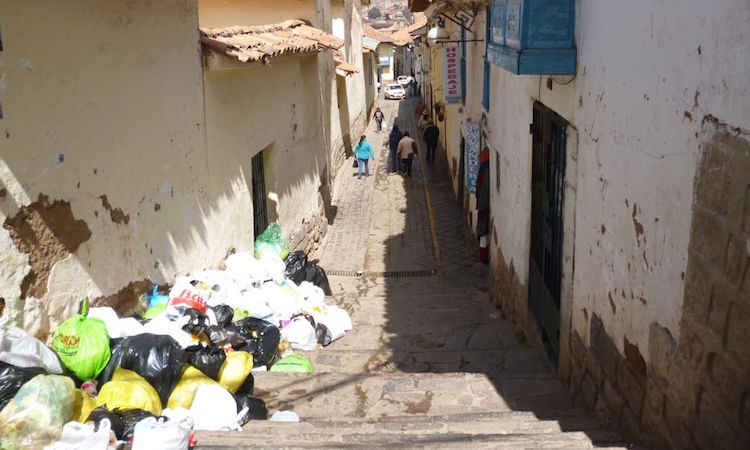 Problemen in Cusco afval peru