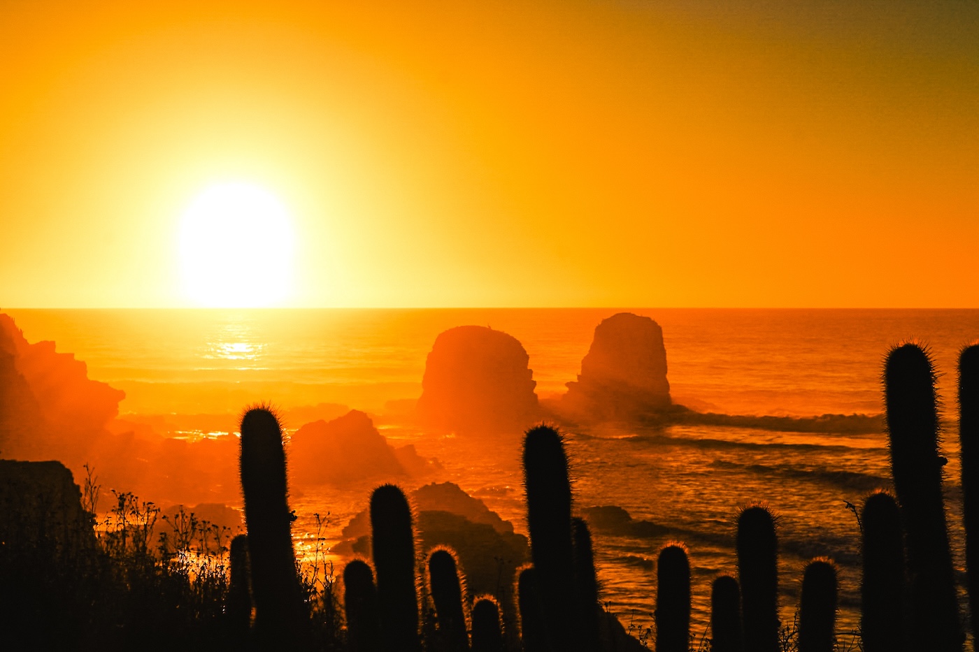Punta de Lobos zonsondergang