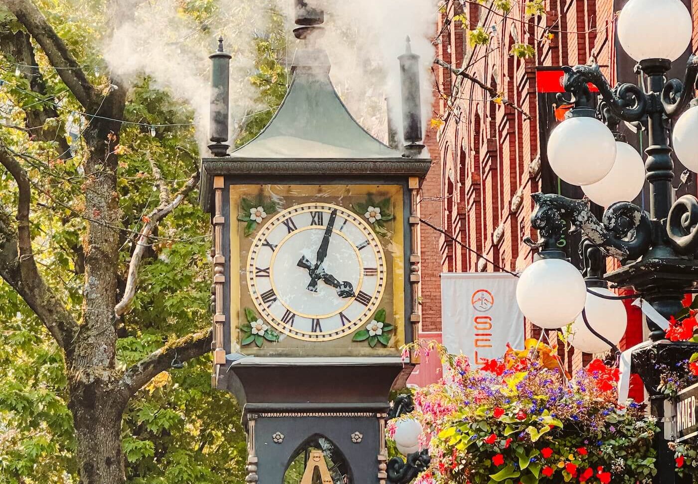 RV route Steamclock Vancouver