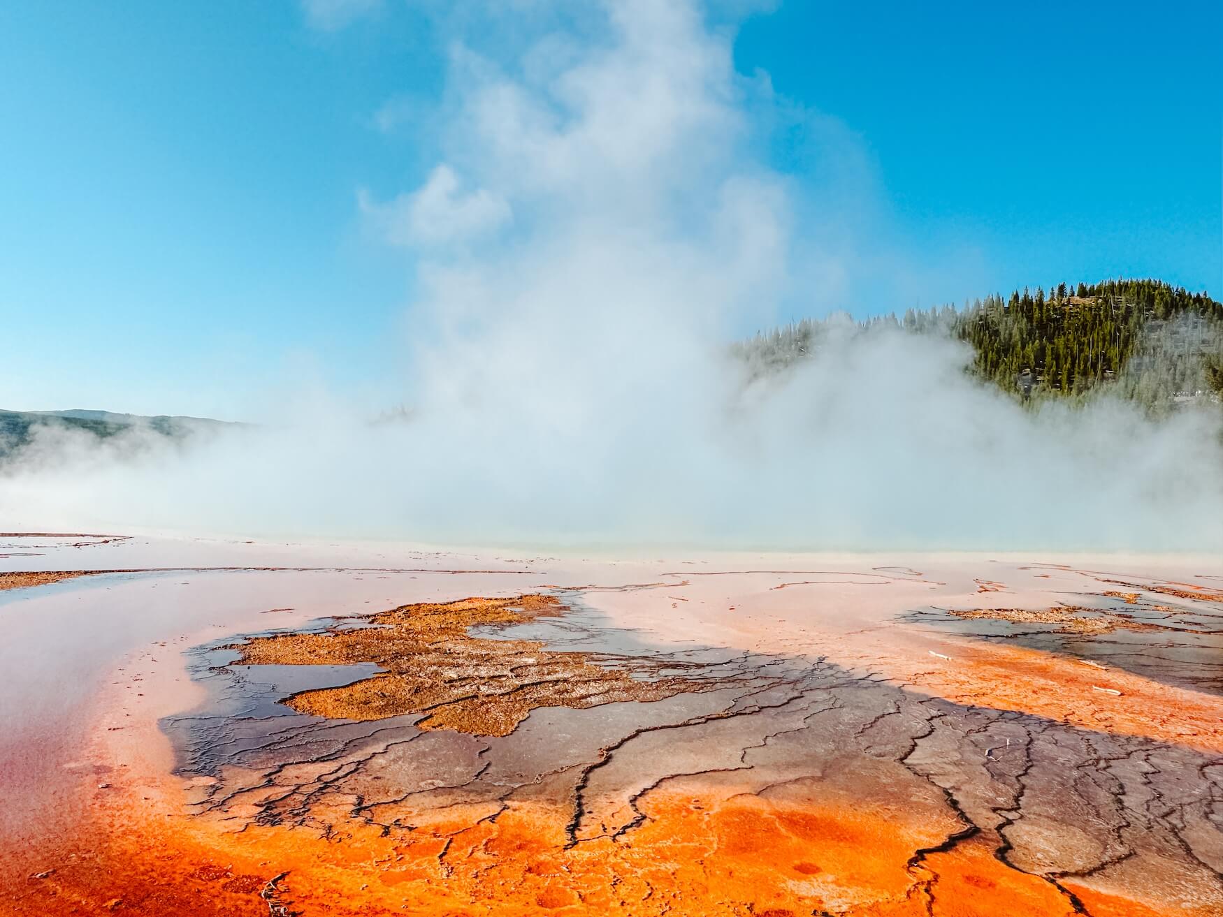 RV route Yellowstone geiser