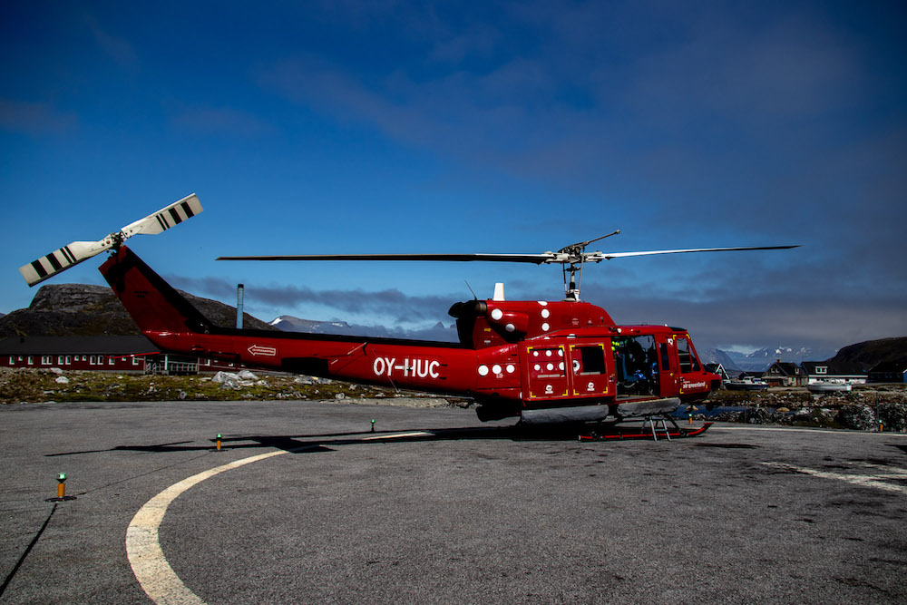 Reis naar Groenland helikoptervlucht