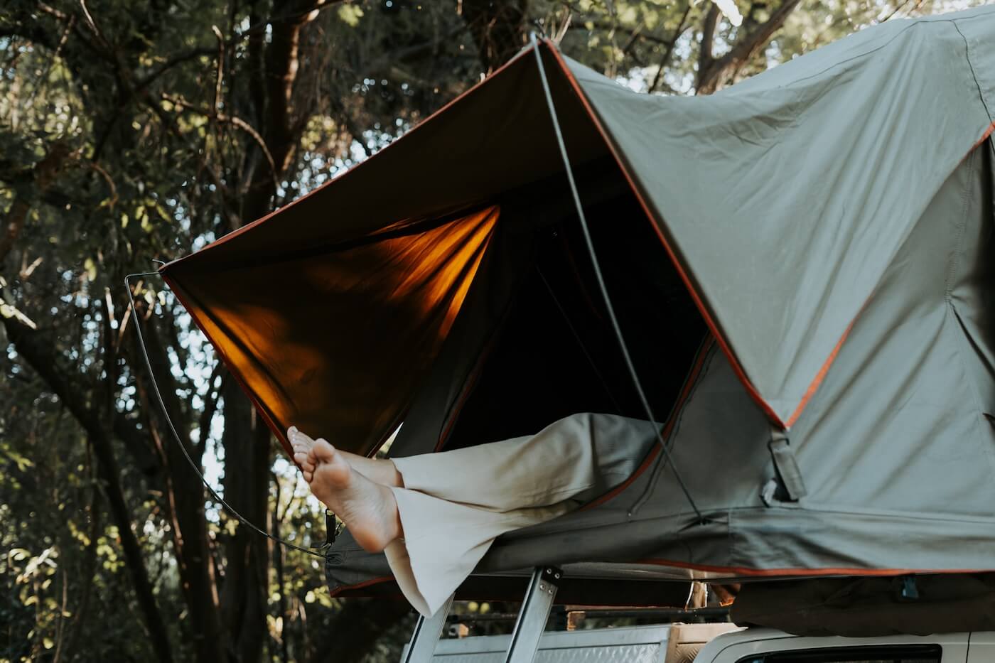 Reisroute Namibië, kamperen daktent