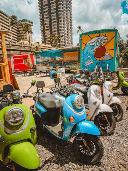 Renting scooter
