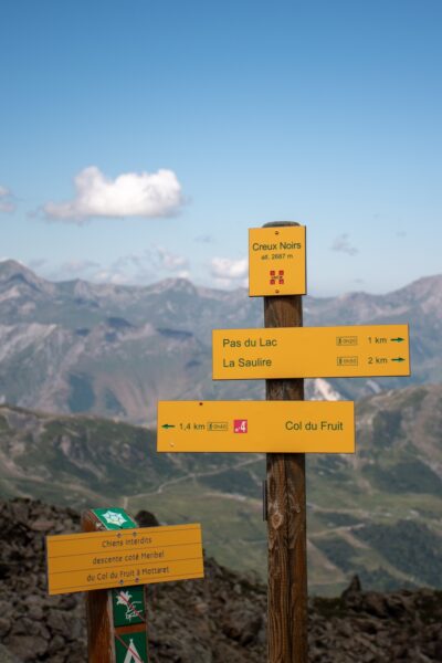 Richting aanwijzer Franse Alpen