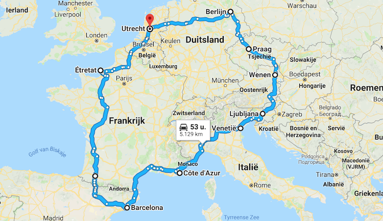 road trip europa 1 mes