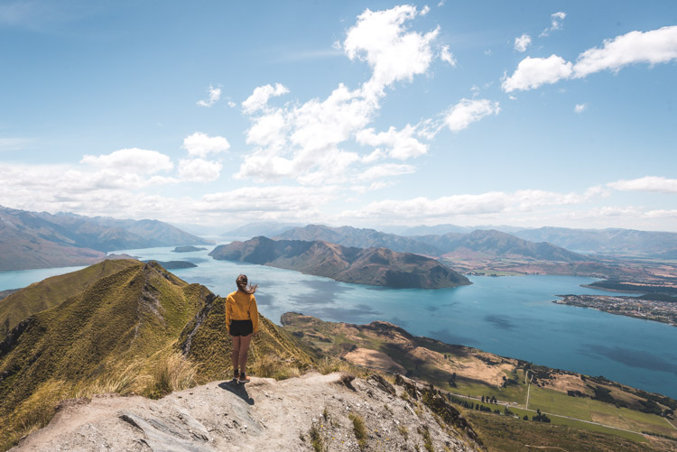 Roys Peak wandeling op zuidereiland in nieuw zeeland