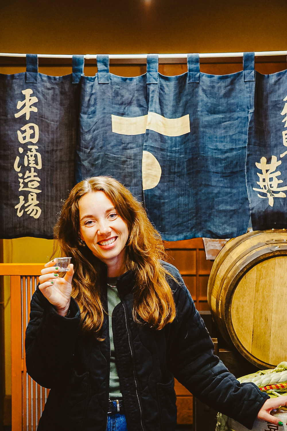 Sake proeven in de Japanse Alpen