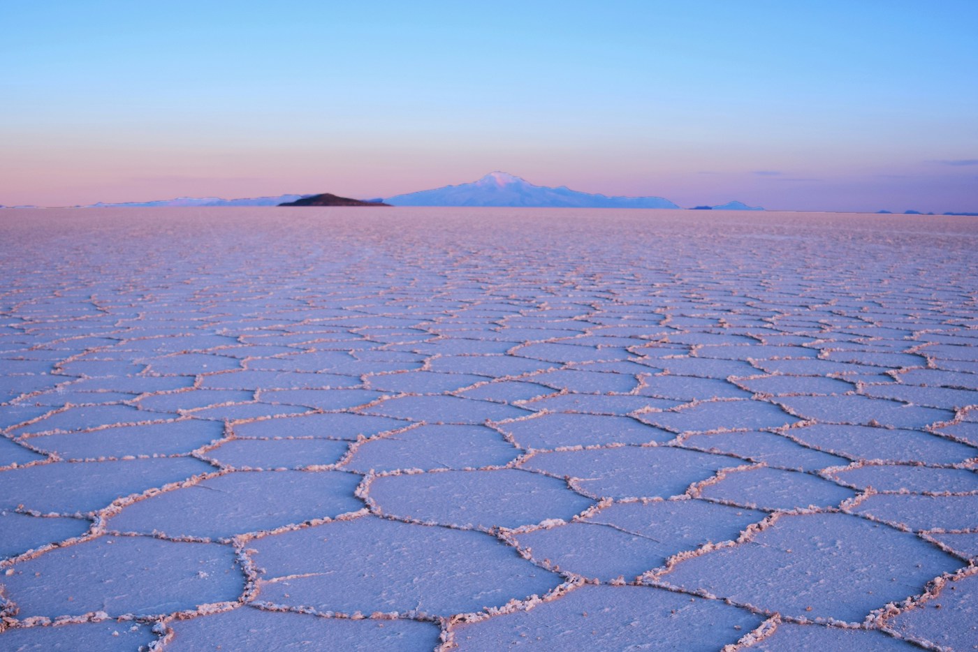 Salar de Uyuni bolivia zonsondergang