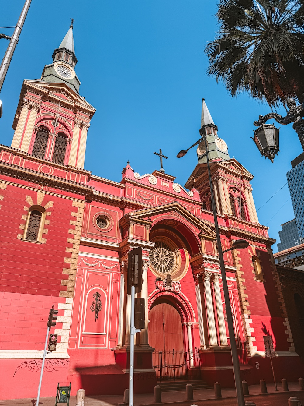 Santiago Chili roze kerk