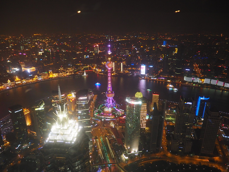 Shanghai tower uitzicht skyline