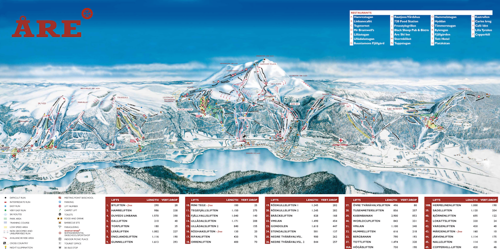 Skigebied Are Zweden piste