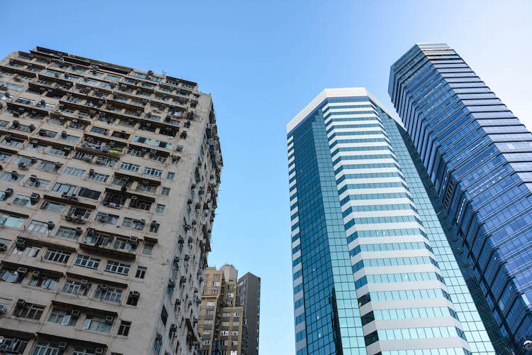 Skyscraper city hong kong china