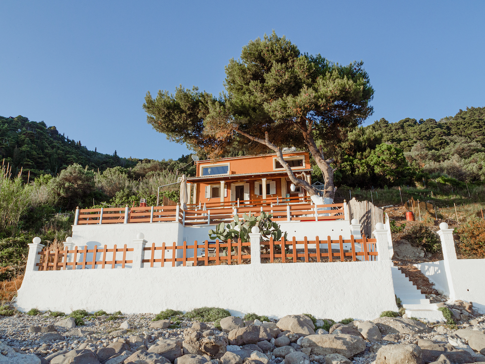 Slapen in een villa aan zee Corfu