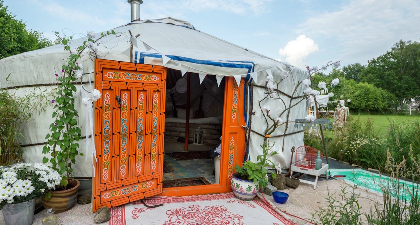 Slapen in een yurt huren nederland