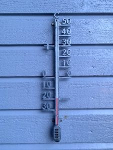 Spitsbergen temperatuur onder nul