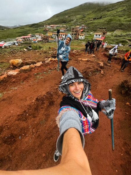 Start van de hike, Ausangate Trek
