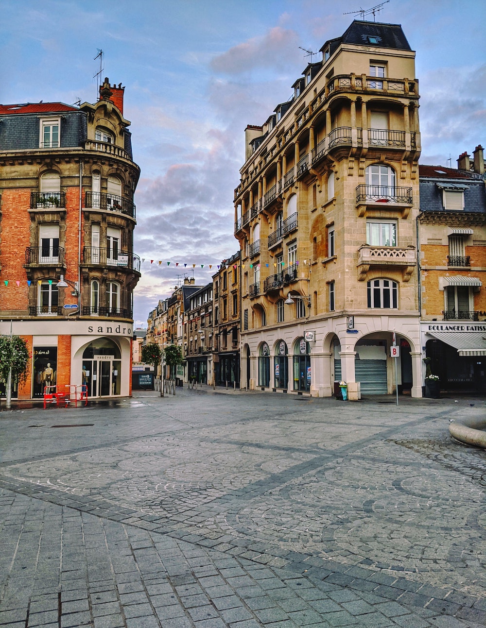 Straatje in Reims, Frankrijk