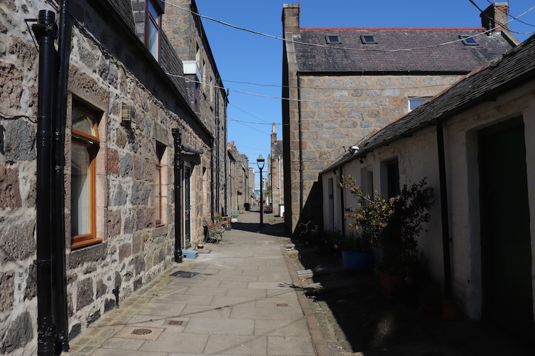 Straatjes in Aberdeen city