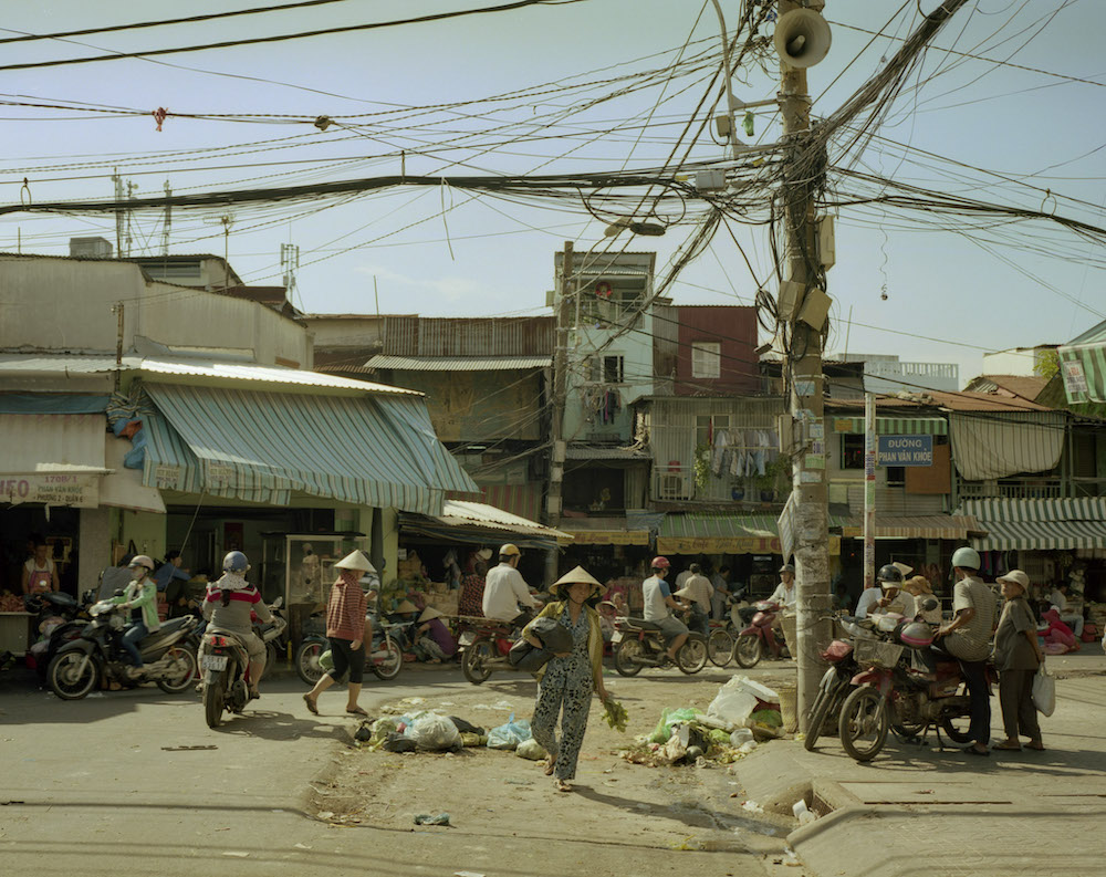 Straatleven in saigon vietnam