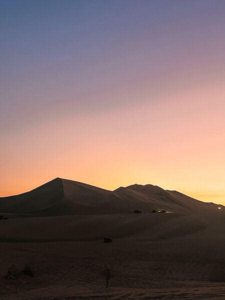 Sunset over de duinen, Huacachina