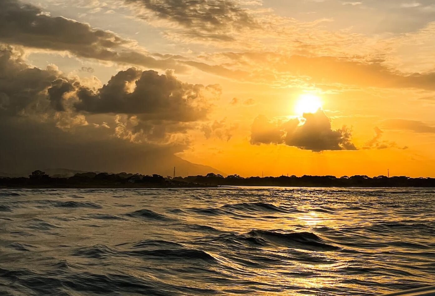 Sunset vanaf de ferry