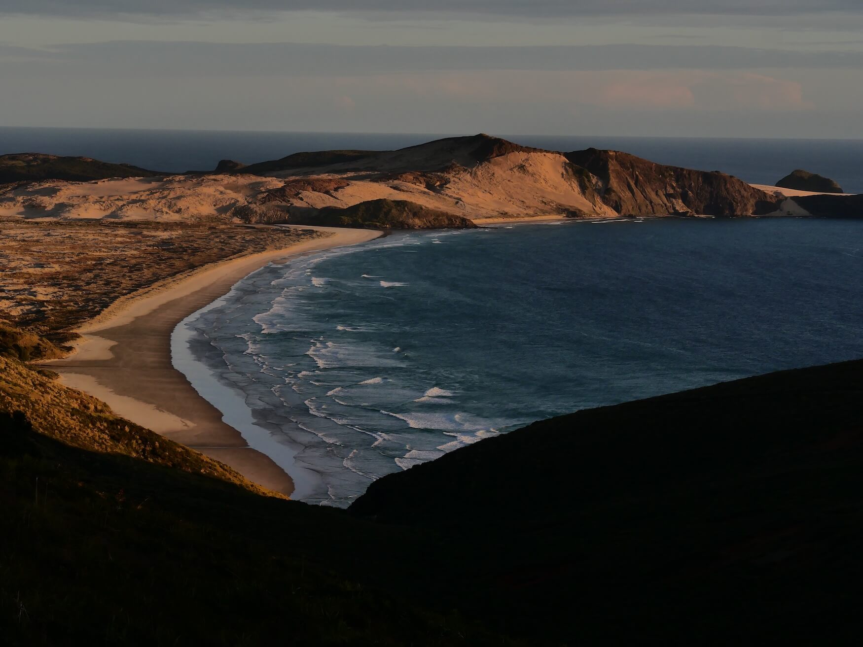 cape reinga Te Werahi Beach Track uitzicht