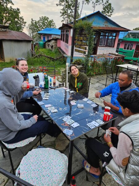Teahouse terras, Annapurna Base Camp Trek