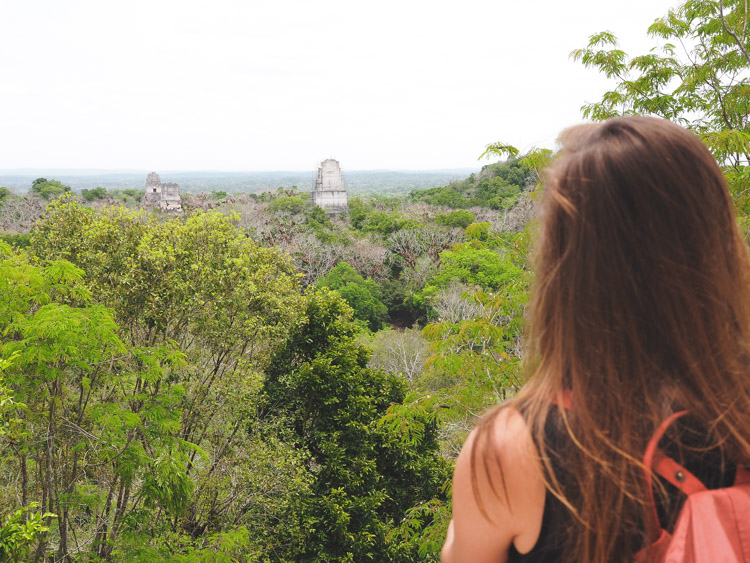 Tikal Guatemala jungle uitzicht tempel IV