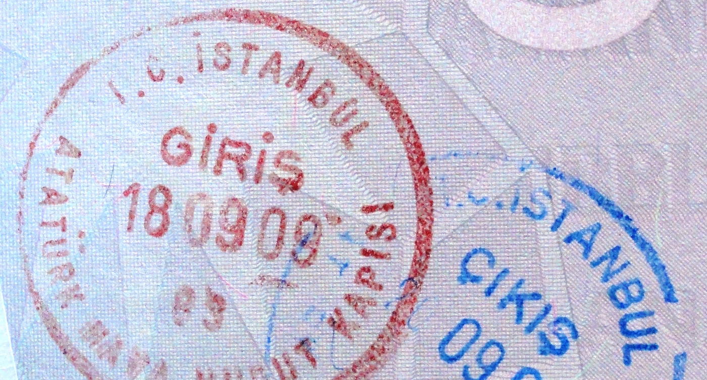 Turkije paspoort stempel