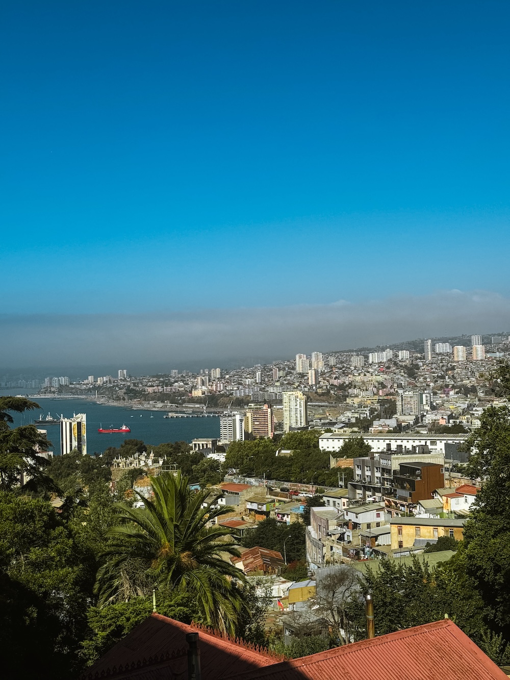 Uitizicht op Valparaíso haven