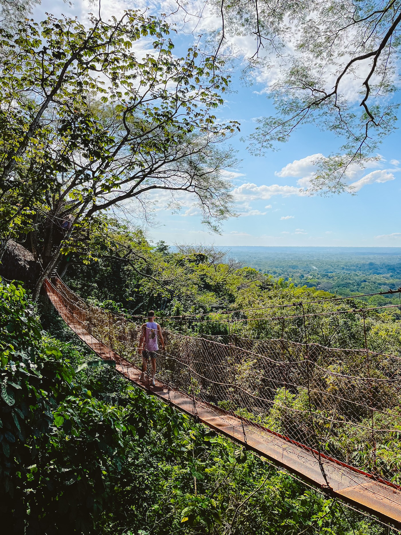 Uitzicht brug Treehouse Nicaragua