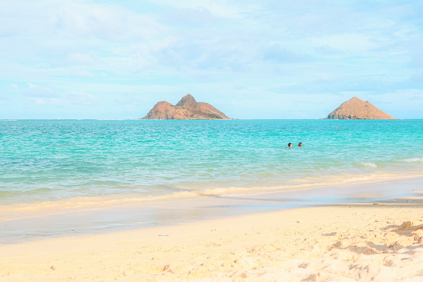 Uitzicht op eilanden vanaf Lanikai Beach